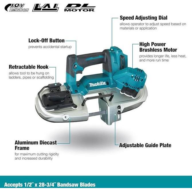 Murah Mesin Gergaji Band Saw Bandsaw Makita Cordless Baterai Brushless 18V Dpb183 / Portable Band Sa