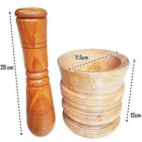 Lumpang Kayu Kecil Penumbuk Obat Kayu Lumpang Penumbuk Bumbu - Deplok Obat Promo