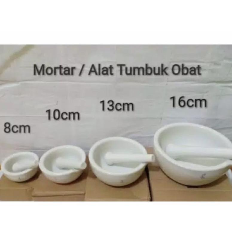 Mortir + Stamper Ukuran 13 Cm / Mortir / Mortar / Lumpang Alu / Mortar Alu / Mortir Penggerus Obat B