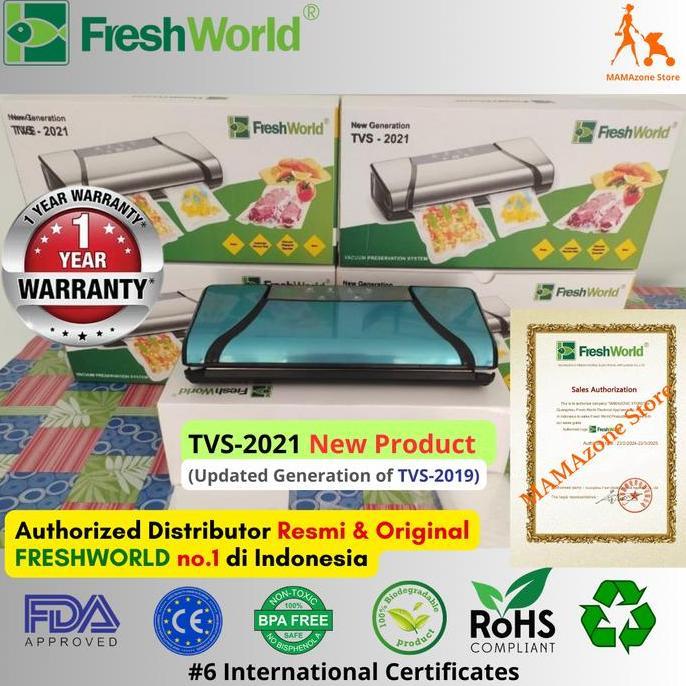 FRESHWORLD Mesin Vacuum Sealer TVS2021 TVS 2021 TVS-2021 - ORIGINAL Freshworld Generasi Terbaru, Ter