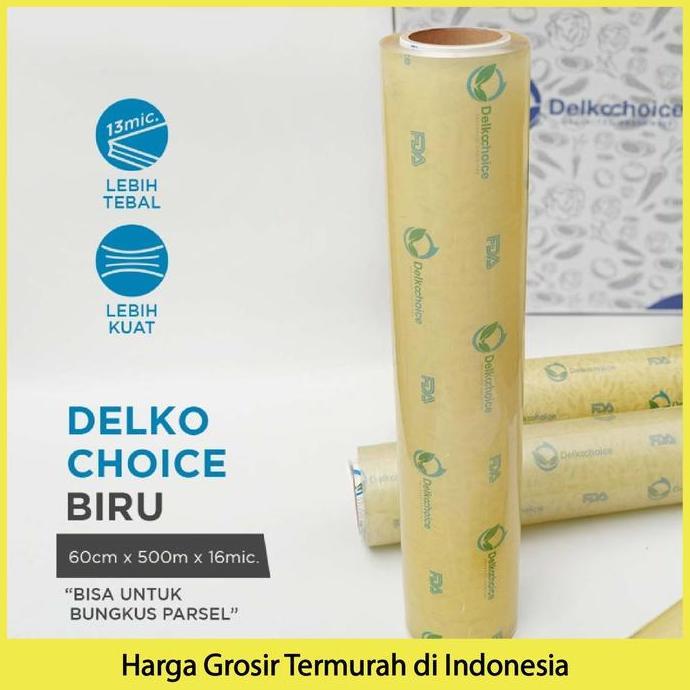 Plastik Cling Wrap FOOD GRADE Biru Food Wrapping DELKOCHOICE /SATUAN