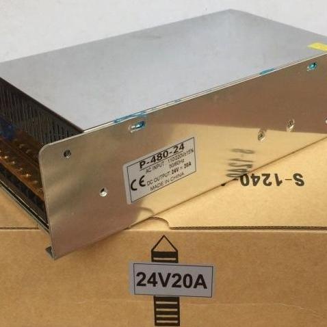 Adaptor 24V 20A Power Supply Switching LED Jaring 20 Ampere 24 Volt DC