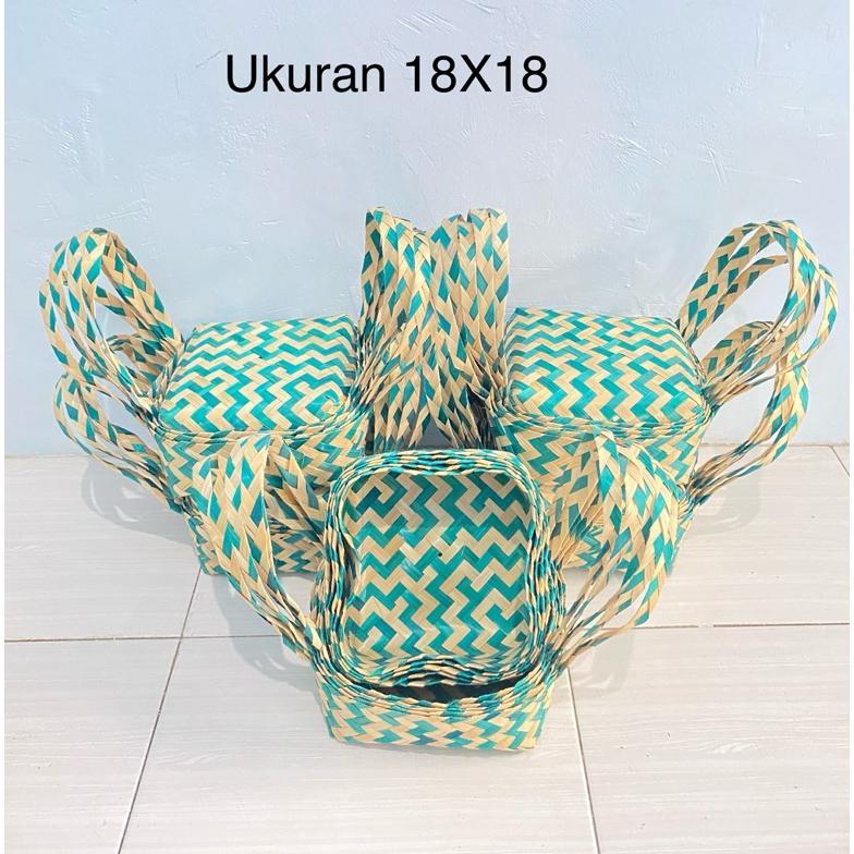 Besek Jinjing 18X18 Besek Warna Besek Hias Besek Hampers
