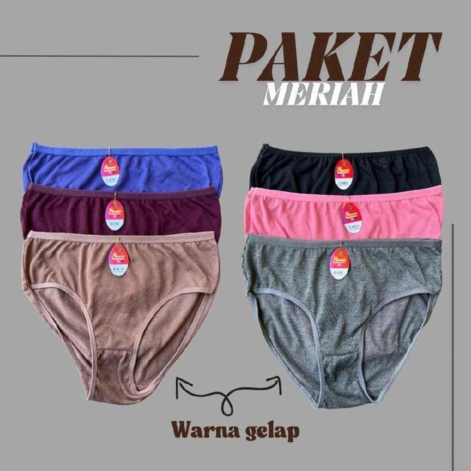 Fitbanget- Paket Bundling Celana Dalam Wanita Dan Sport Bra Winalin/Nazwa Paket Setelan 3&6Pcs Dalem