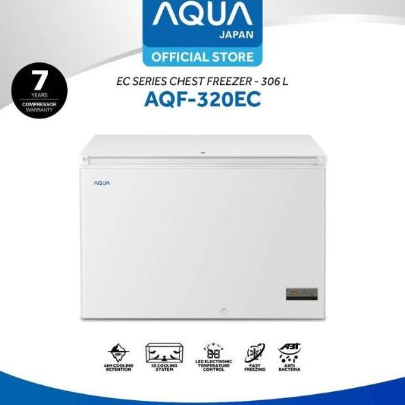 AQUA Chest Freezer Box 306L AQF-320EC Lemari Pembeku AQF 320EC AQF 320