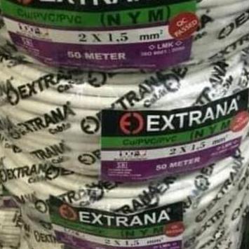 Promo Kabel Listrik Nym 2X1,5 2X1.5 50M Extrana | Extrana Kabel Nym | Sni