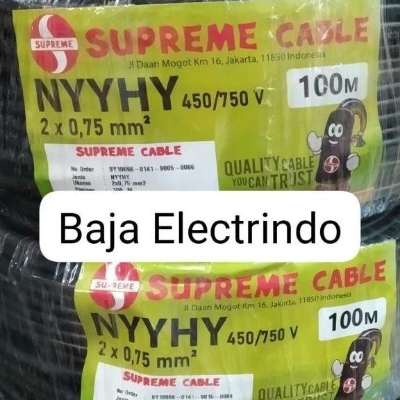 Sale Supreme Kabel Serabut Isi 2 Nyyhy 2X0,75Mm Panjang 50M Hitam Supreme Nyyhy 2X0.75Mm 2X0,75 2X0.