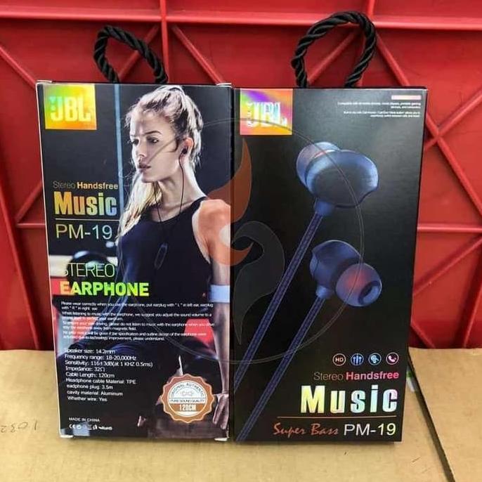 HOT SALE Headset Earphone JBL PM-19 Extrabass Handset Handsfree Hf JBL PM-19 Extrabass Music
