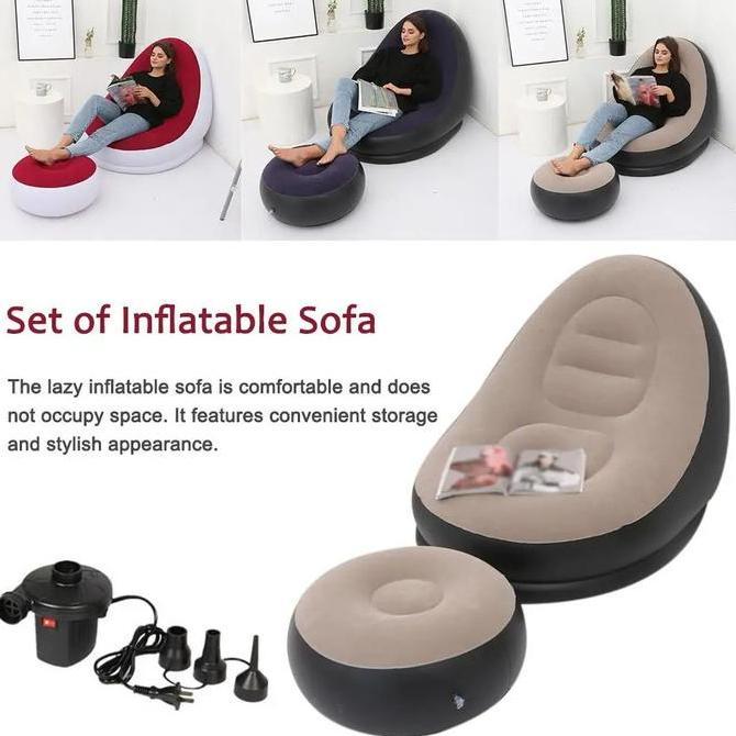 yevonamiss - sofa angin santai portable/sofa angin camping/sofa angin santai+sofa angin santai denga