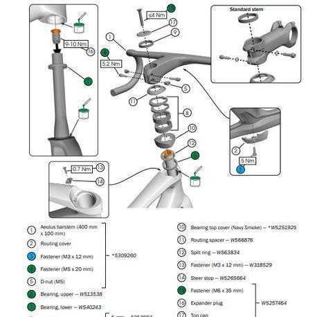 Promo Trek Headset Cable Routing Cover And Spacer Integrated Headset Kit - Headset Part For Trek Emo