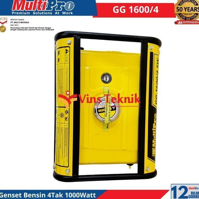 Multipro GG1600/4 Mesin Genset Listrik Bensin Gasoline Generator 1000Watt GG 1600