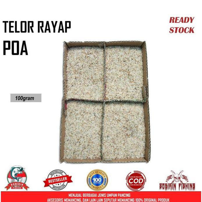 Sakanatsuri- Poa/Telur Rayap 100Gram - Campuran Umpan Pancing Poa Super Kering
