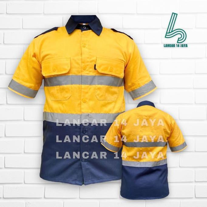 Kemeja Wearpack Atasan Lengan Pendek / Baju Safety Apd K3 Baju Safety Wearpack Atasan Lengan Pendek 