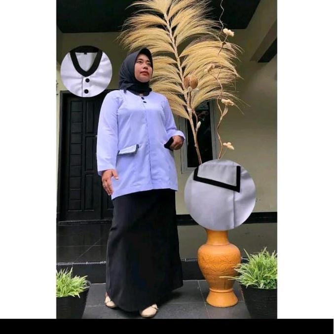 Termurah / Hot Sale Atasan Hitam Putih Asn // Blazer Hitam Putih Pns // Blazer Hitam Putih Guru // B