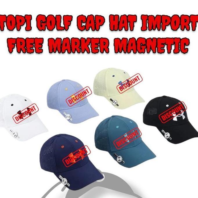 Topi Golf UA Sport Cap Premium Pria Wanita - UA Baseball Hat Bahan Fabric Premium Logo 3D Bordir Adj