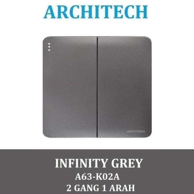 SAKLAR LAMPU / SAKLAR ARCHITECH INFINITY / SAKLAR GREY / SAKLAR DOBEL