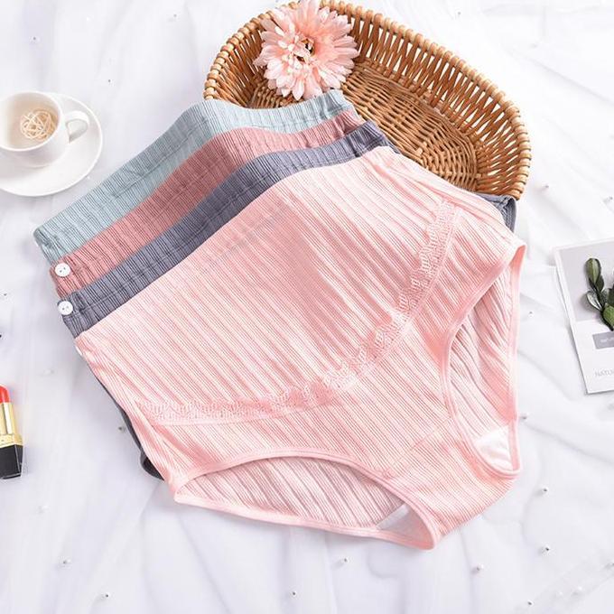 GRANTZY Celana Dalam Wanita Hamil Celana Dalam Katun Berbentuk U Support Panty  837 Merah Ibu Merah 