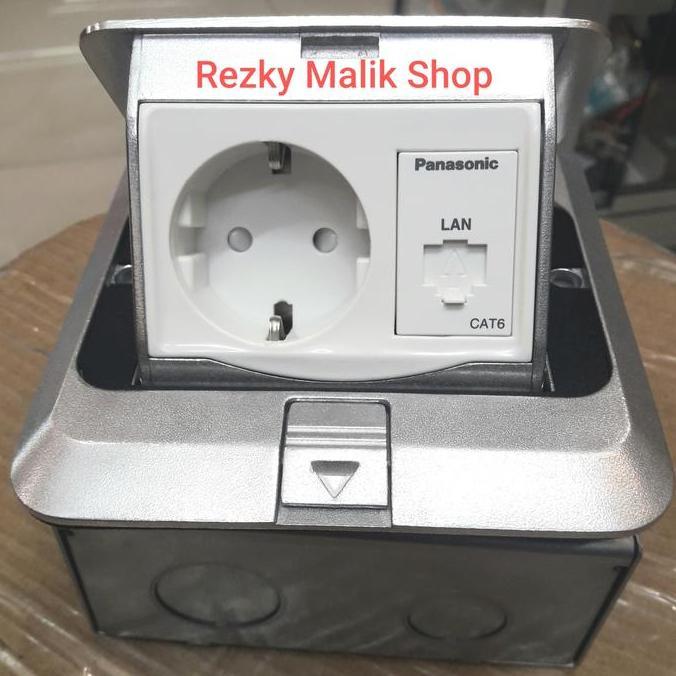Promo Stop Kontak Lantai Panasonic Stop Kontak Arde + Data Lan Cat 6 Cat6