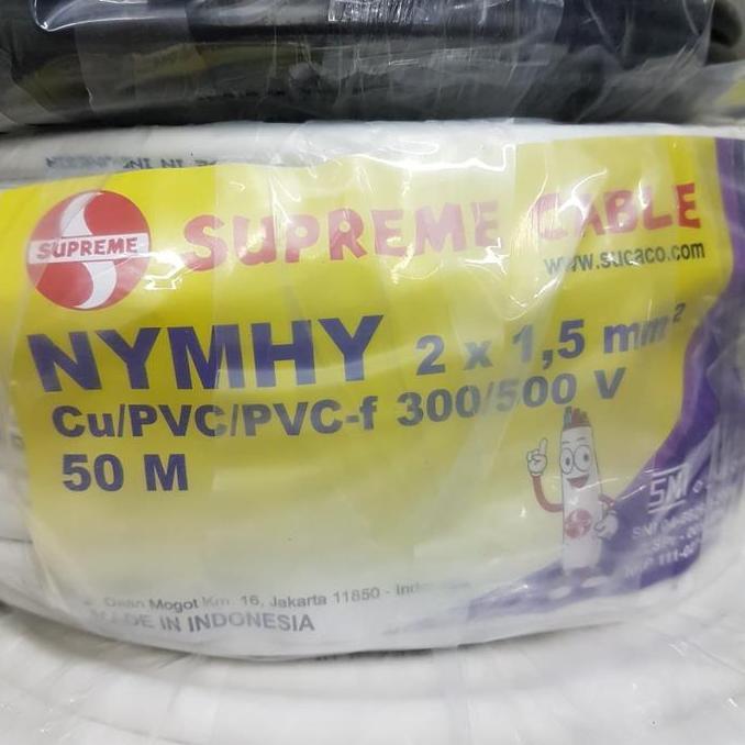 Grosir Kabel Supreme Nymhy Nyyhy 2X1,5 (50M) Nyyhy Nymhy Serabut