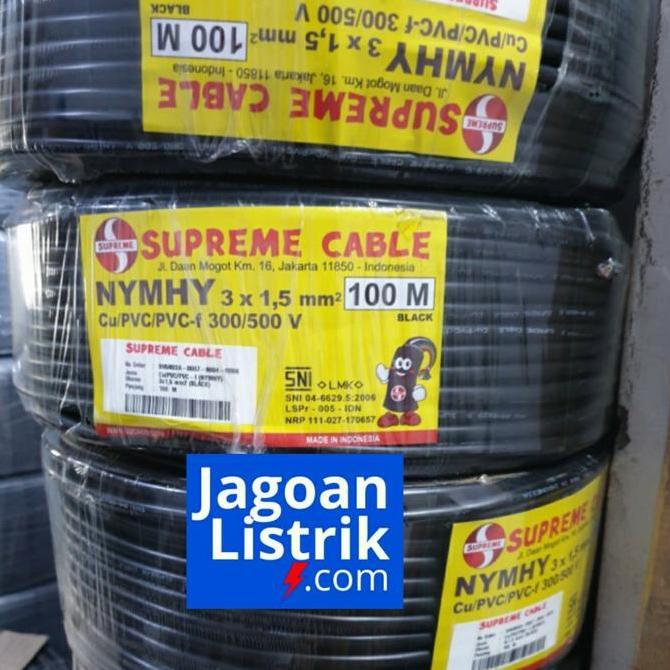 Promo Kabel Listrik Serabut NYYHY 3 x 1.5 mm Supreme Hitam NYYHY 3 x 1,5 mm Diskon