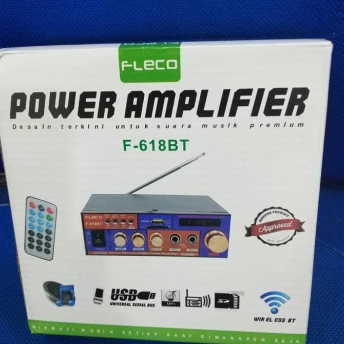 Diskon Amplifier Fleco F-618BT - Ampli Bluetooth Fleco 618BT Ampli Bultut all-u99 Kualitas Baik