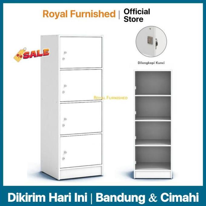 RAK SERBAGUNA 4 SUSUN KAYU | RAK SERBAGUNA 4 PINTU MURAH