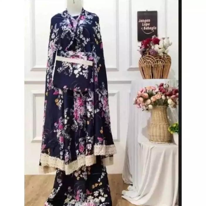 KHONJIELABS MUKENA JUMBO XXL KATUN RAYON MOTIF SAKURA PREMIUM