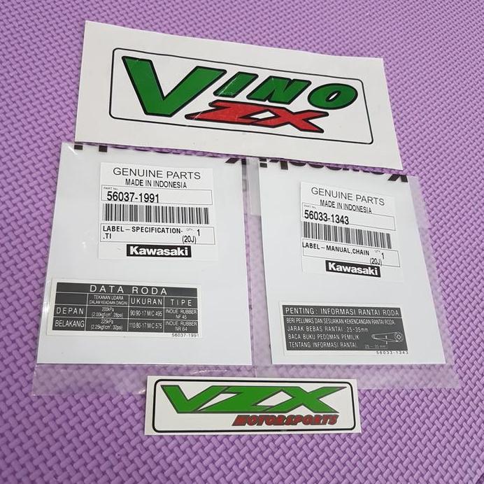 Stiker Sticker Detail Data Ban Roda Rantai Ninja RR 150 KRR ORIGINAL
