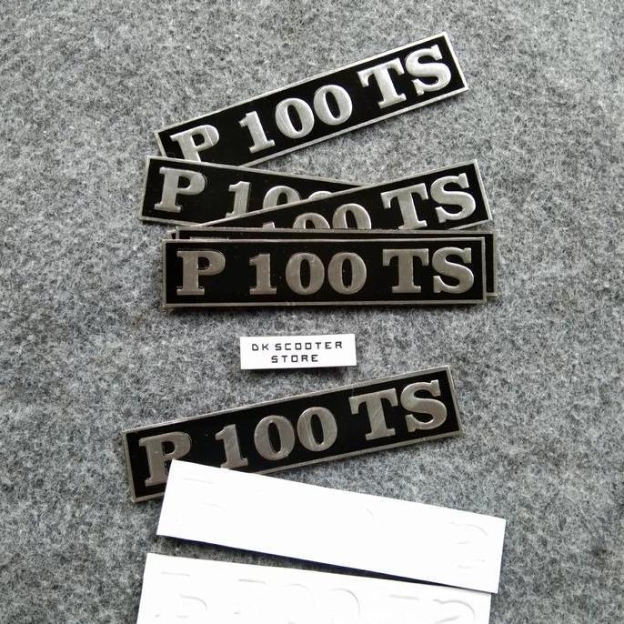 Vespa emblem plat P100TS almunium