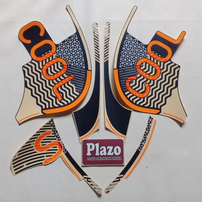 striping sticker lis motor honda scoopy fashion 2021 biru-cream