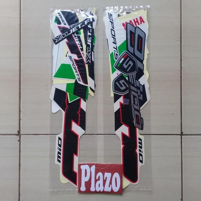 striping stiker Motor yamaha Fino sporty 2014 hijau