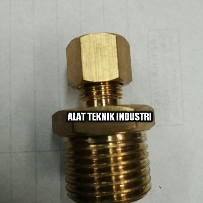 Promo Male Conector 6Mm X 1/2" Kuningan