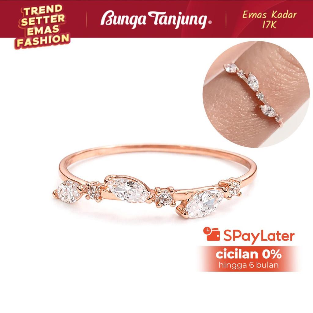 CINCIN EMAS LOVELY LEAF - EMAS 17K - BUNGA TANJUNG GOLD