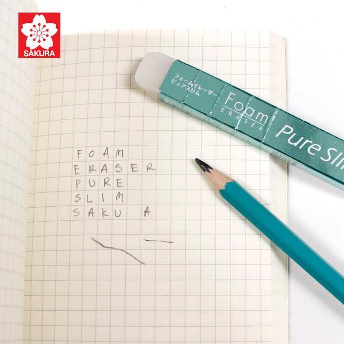 Penghapus Pensil Sakura Foam Eraser Pure Slim Pencil Eraser