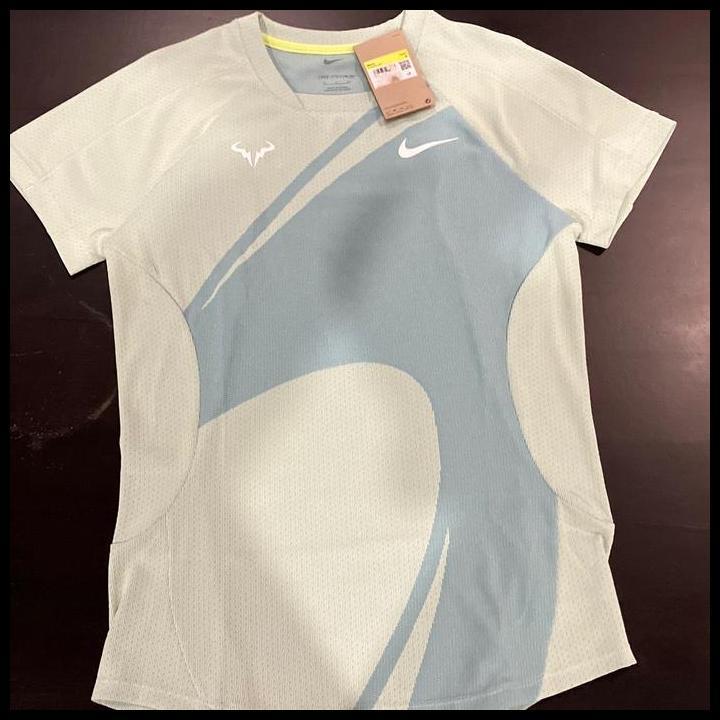 Mens Tenns Nike Dri-Fit Adv Ss Rafa Nadal Original Tenis Baju Elite 100% Original