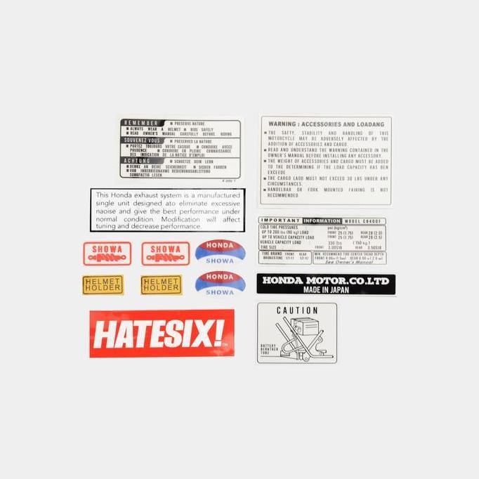 Decal Sticker Tempelan Pelengkap Atau Detail Untuk Honda Cb400 Cb400F