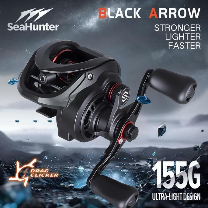 SeaHunter Black Arrow Joran Pancing 1 SET Joran UL Power Rod Baitcasting BC Reel Pancing Black Arrow