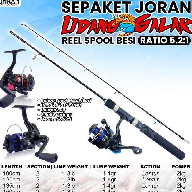 Joran pancing Udang Galak Fiber Solid 1-3 LB joran pancing mancing