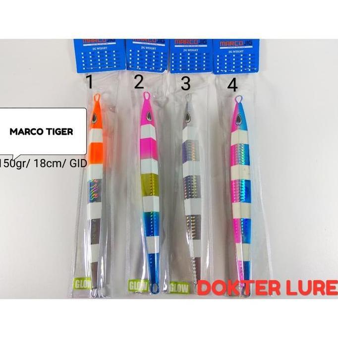 LURE Metal Jig MARCO TIGER 150gr 15cm GID Glow Jigging