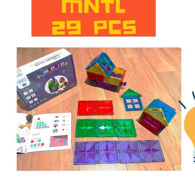 MNTL 29 Pcs Magnetic Tiles Mainan Anak Creative