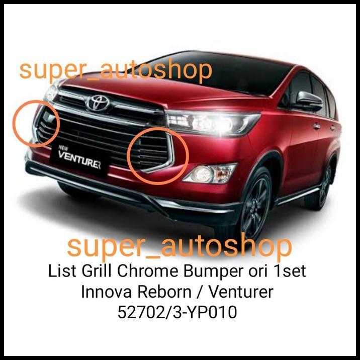 TERLARIS LIST GRILL CHROME BEMPER TOYOTA INNOVA REBORN /INNOVA VENTURER ORI