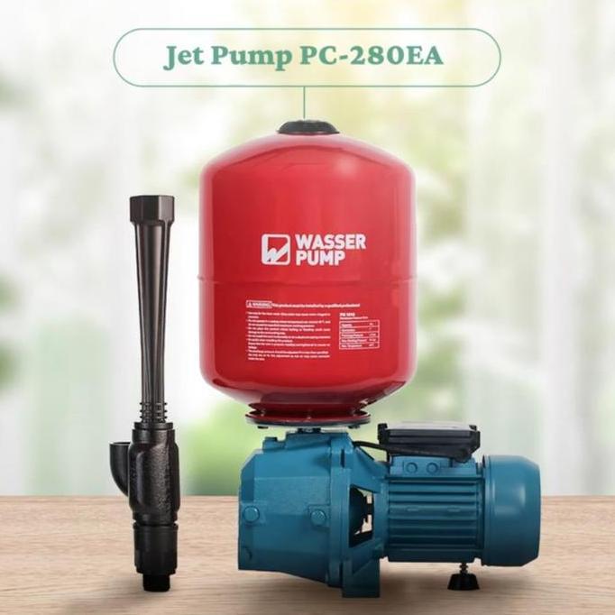 PROMO WASSER PC-280EA POMPA SUMUR DALAM/JETPAM/JETPUMP KOMPLIT SET HARGA MURAH