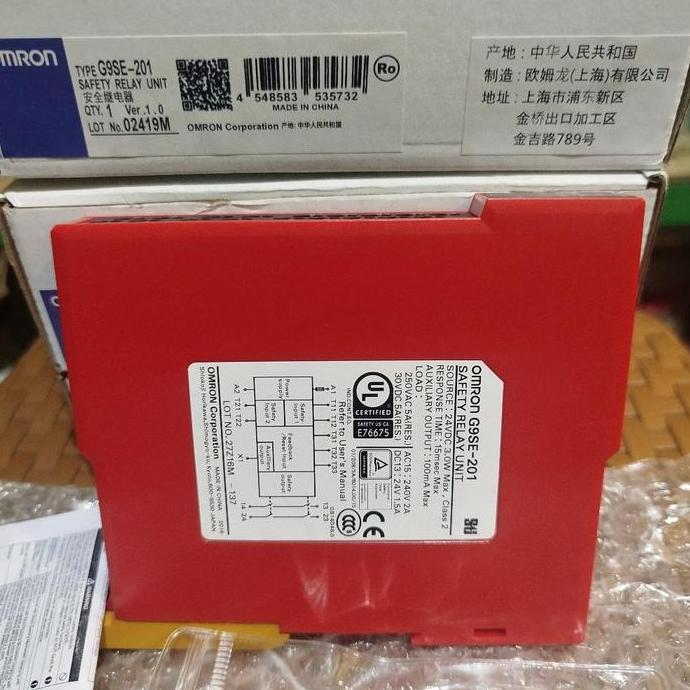 Grosir Safety Relay Unit Omron G9Se-201 Lot No. 02419M