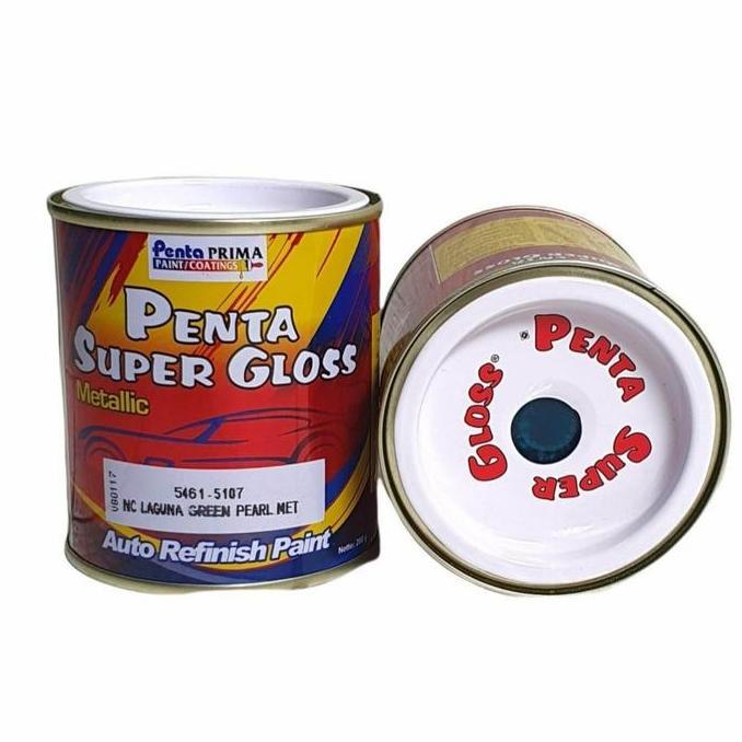 CAT PENTA SUPER GLOSS NC PEARL.LAGUNA GREEN MET/ HIJAU BOTOL 200 GRAM