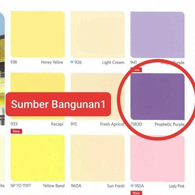 Cat Tembok 7183D Prophetic purple vinilex bunga lavender ungu dinding