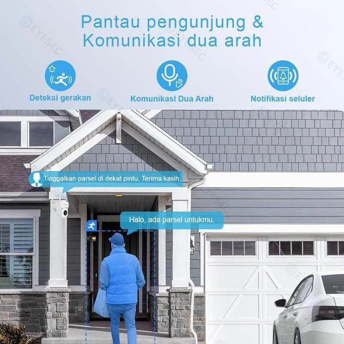 Murah Eyesec Cctv Outdoor Wifi 4Mp Zoom Optical 3X Zoom Tuya Eyesec Komunikasi Dua Arah Pantau Jarak