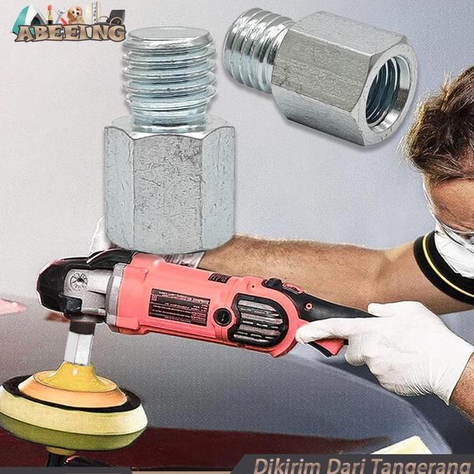 SYAUBAN Konverter Gerinda M10 Ke M14 Adaptor Gerinda Untuk Mesin Gergaji Alat Poles Bor M10 To M14 M