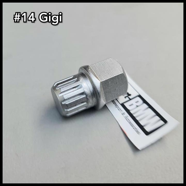 TERLARIS KUNCI ADAPTOR ADAPTER BAUT RODA VELG #14 GIGI BMW VW AUDI ANTI THEFT 
