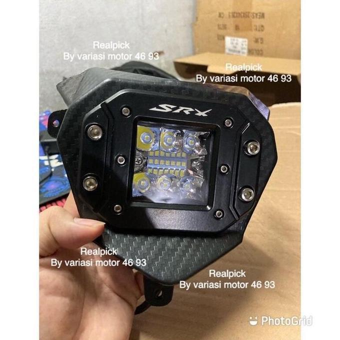 lampu led depan crf 150 klx 150 wr155 plastik abs carbon printing