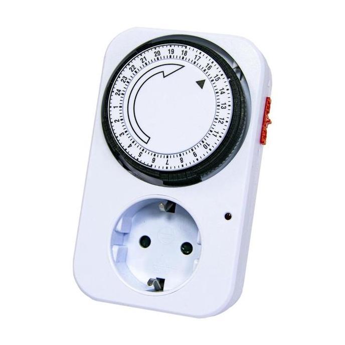Stop Kontak Timer Analog 24 Jam Manual Program Timer Listrik
